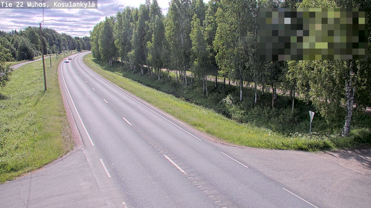 Weather Camera Image Road 22 Muhos, Kosulankylä, Muhos, Pohjois-Pohjanmaa