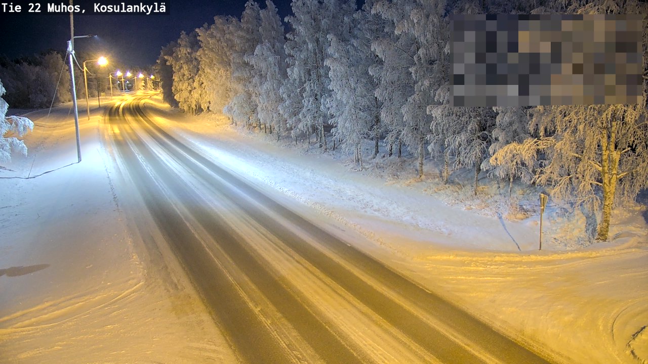Weather Camera Image Road 22 Muhos, Kosulankylä, Muhos, Pohjois-Pohjanmaa