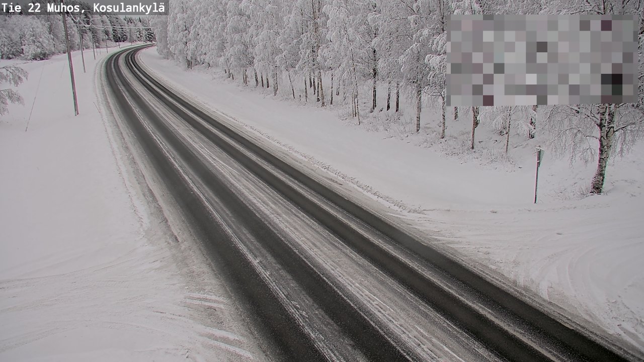 Weather Camera Image Väg 22 Muhos, Kosulankylä, Muhos, Pohjois-Pohjanmaa
