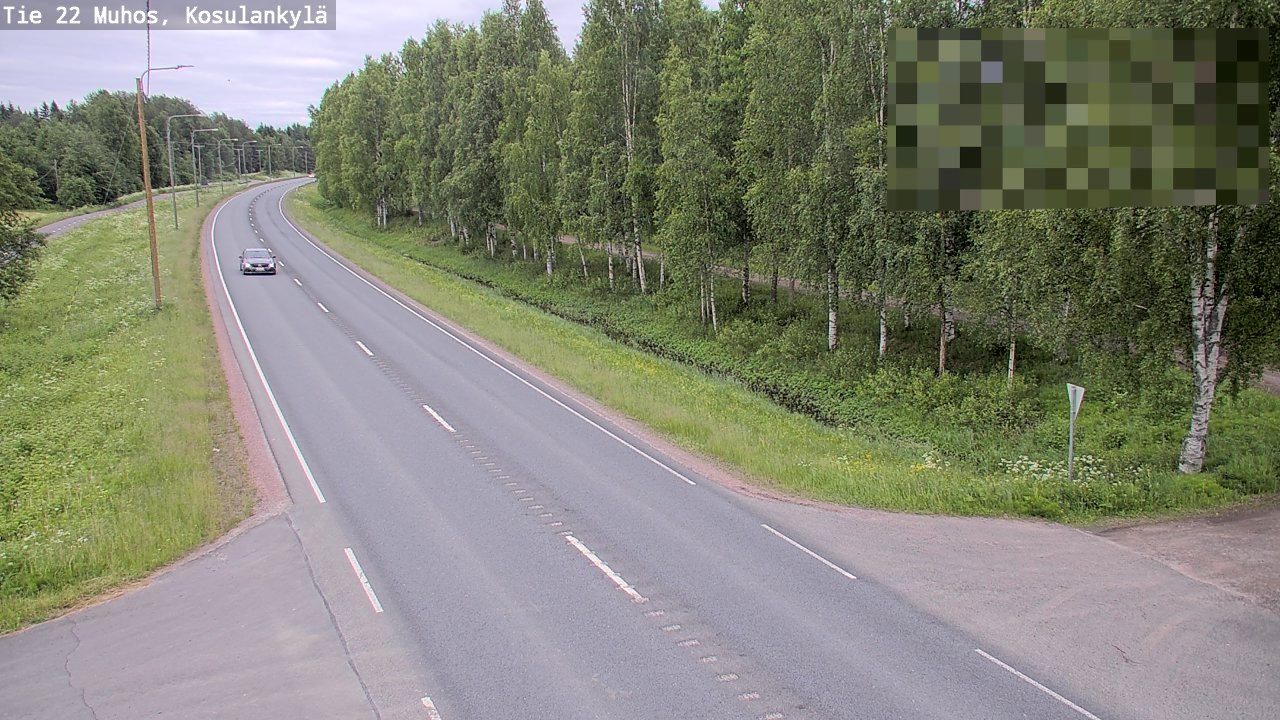 Weather Camera Image Road 22 Muhos, Kosulankylä, Muhos, Pohjois-Pohjanmaa