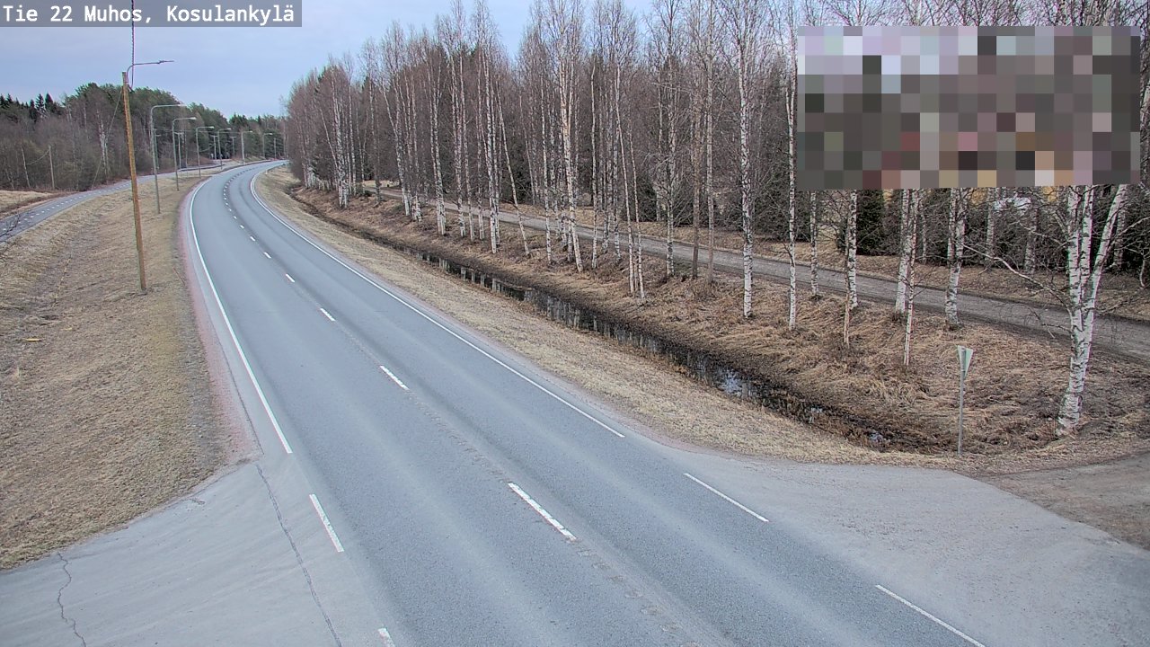 Weather Camera Image Road 22 Muhos, Kosulankylä, Muhos, Pohjois-Pohjanmaa