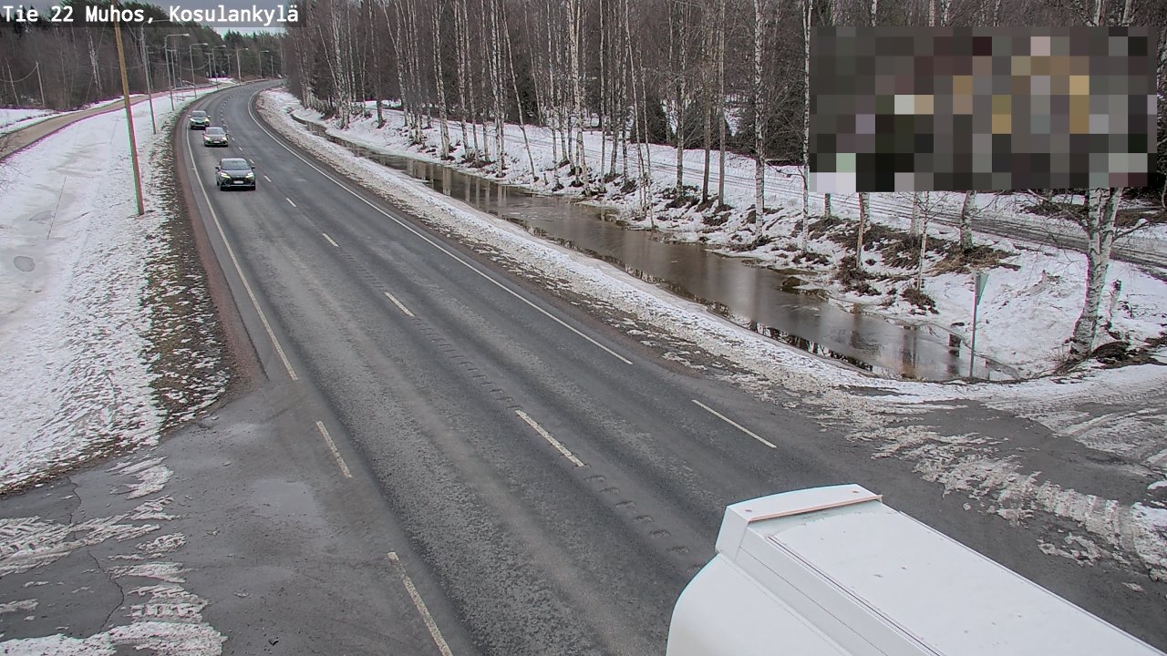 Weather Camera Image Väg 22 Muhos, Kosulankylä, Muhos, Pohjois-Pohjanmaa