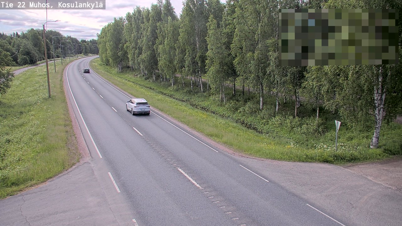 Weather Camera Image Road 22 Muhos, Kosulankylä, Muhos, Pohjois-Pohjanmaa