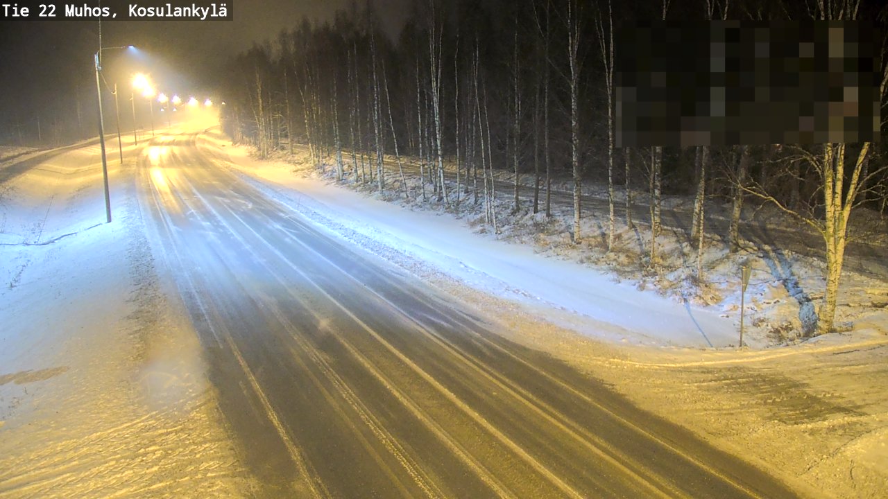 Weather Camera Image Väg 22 Muhos, Kosulankylä, Muhos, Pohjois-Pohjanmaa