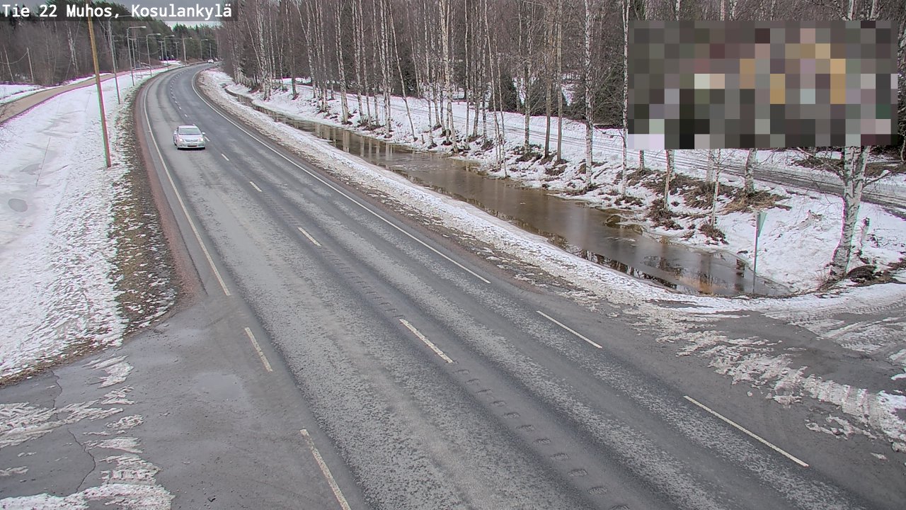 Weather Camera Image Road 22 Muhos, Kosulankylä, Muhos, Pohjois-Pohjanmaa