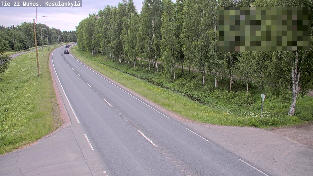 Weather Camera Image Road 22 Muhos, Kosulankylä, Muhos, Pohjois-Pohjanmaa