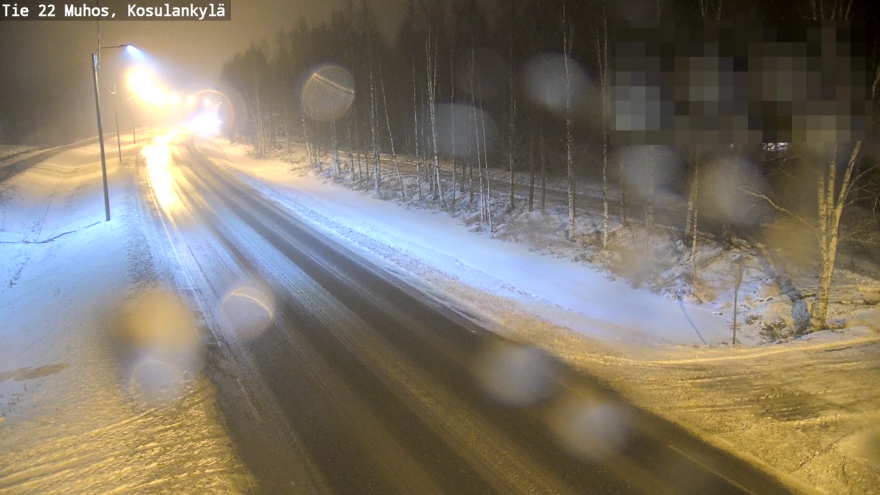 Weather Camera Image Väg 22 Muhos, Kosulankylä, Muhos, Pohjois-Pohjanmaa