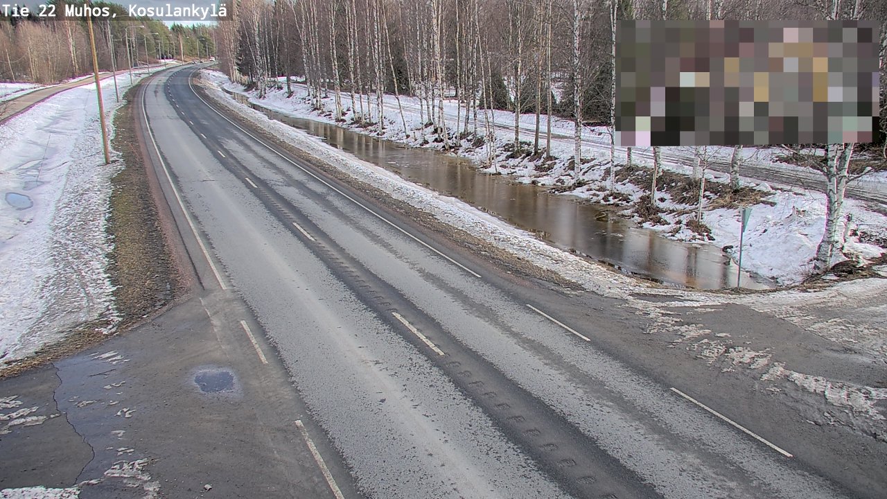 Weather Camera Image Väg 22 Muhos, Kosulankylä, Muhos, Pohjois-Pohjanmaa