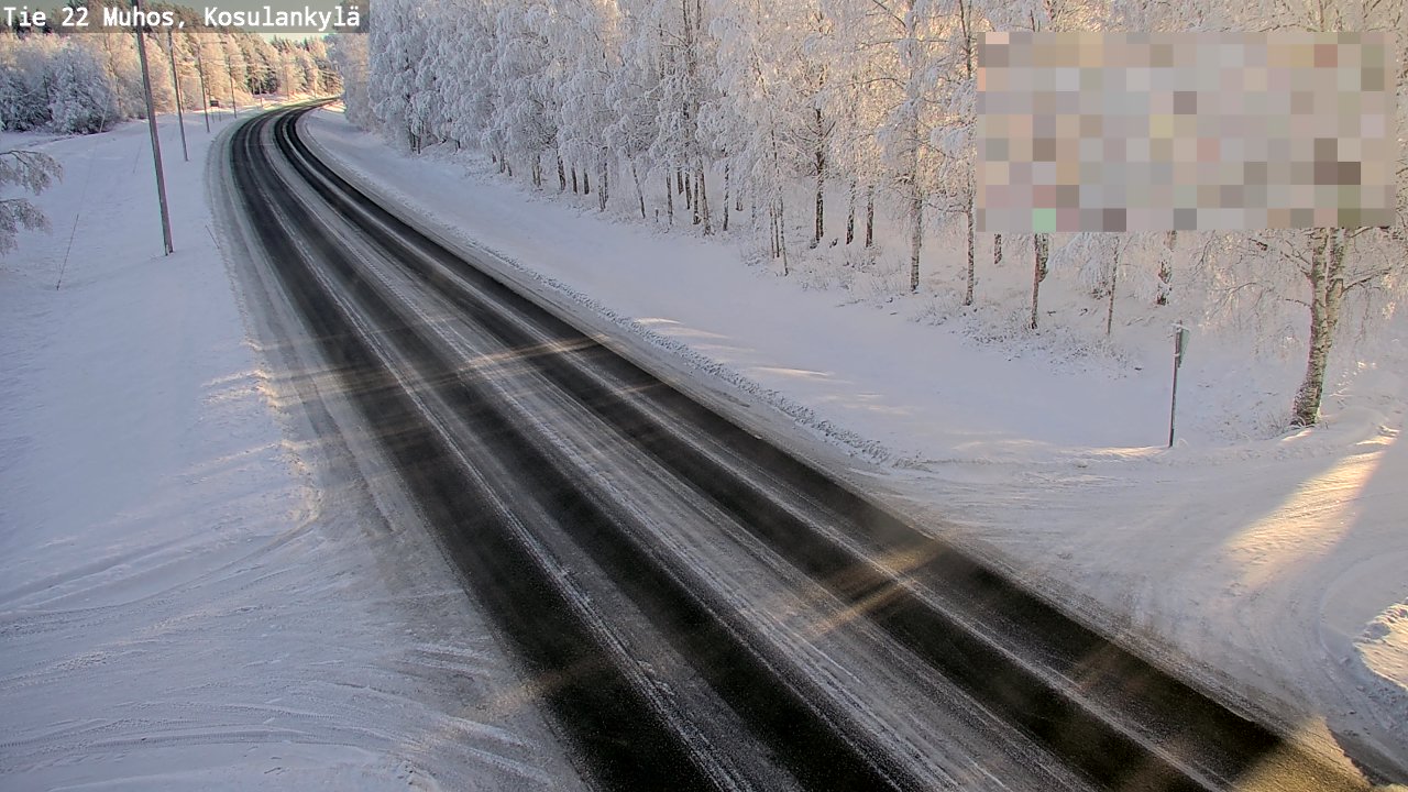Weather Camera Image Road 22 Muhos, Kosulankylä, Muhos, Pohjois-Pohjanmaa