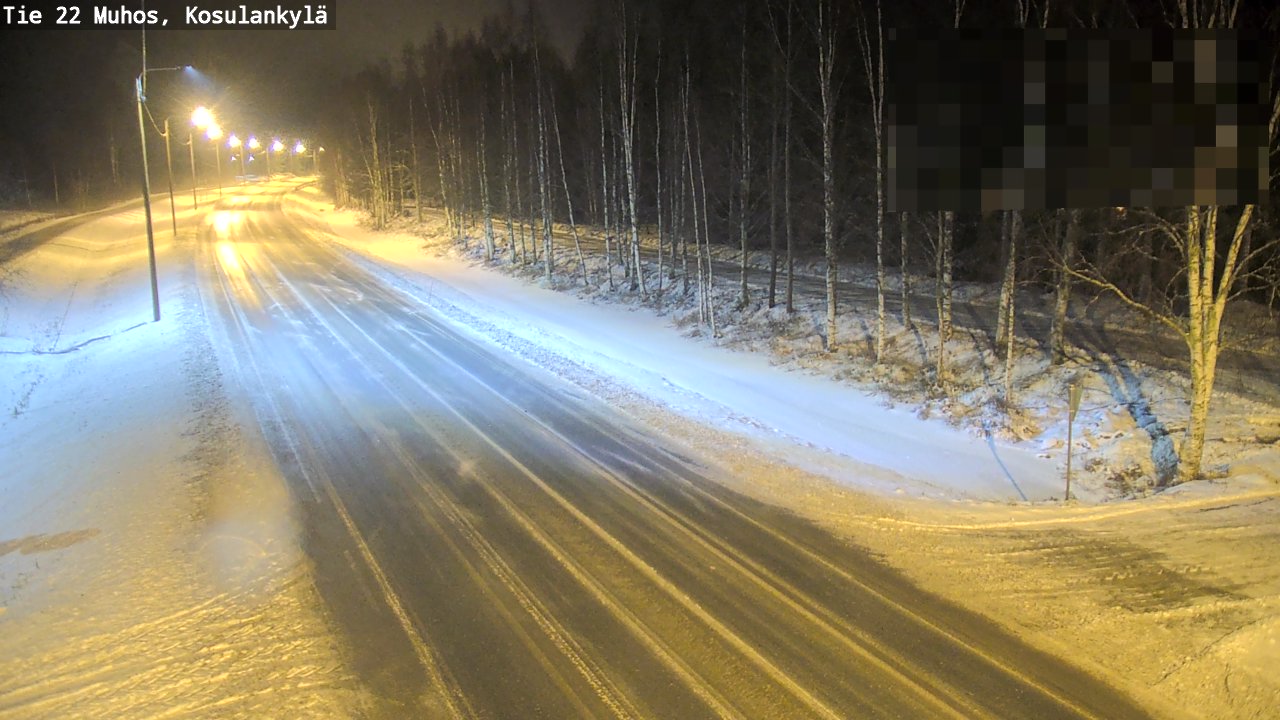 Weather Camera Image Väg 22 Muhos, Kosulankylä, Muhos, Pohjois-Pohjanmaa