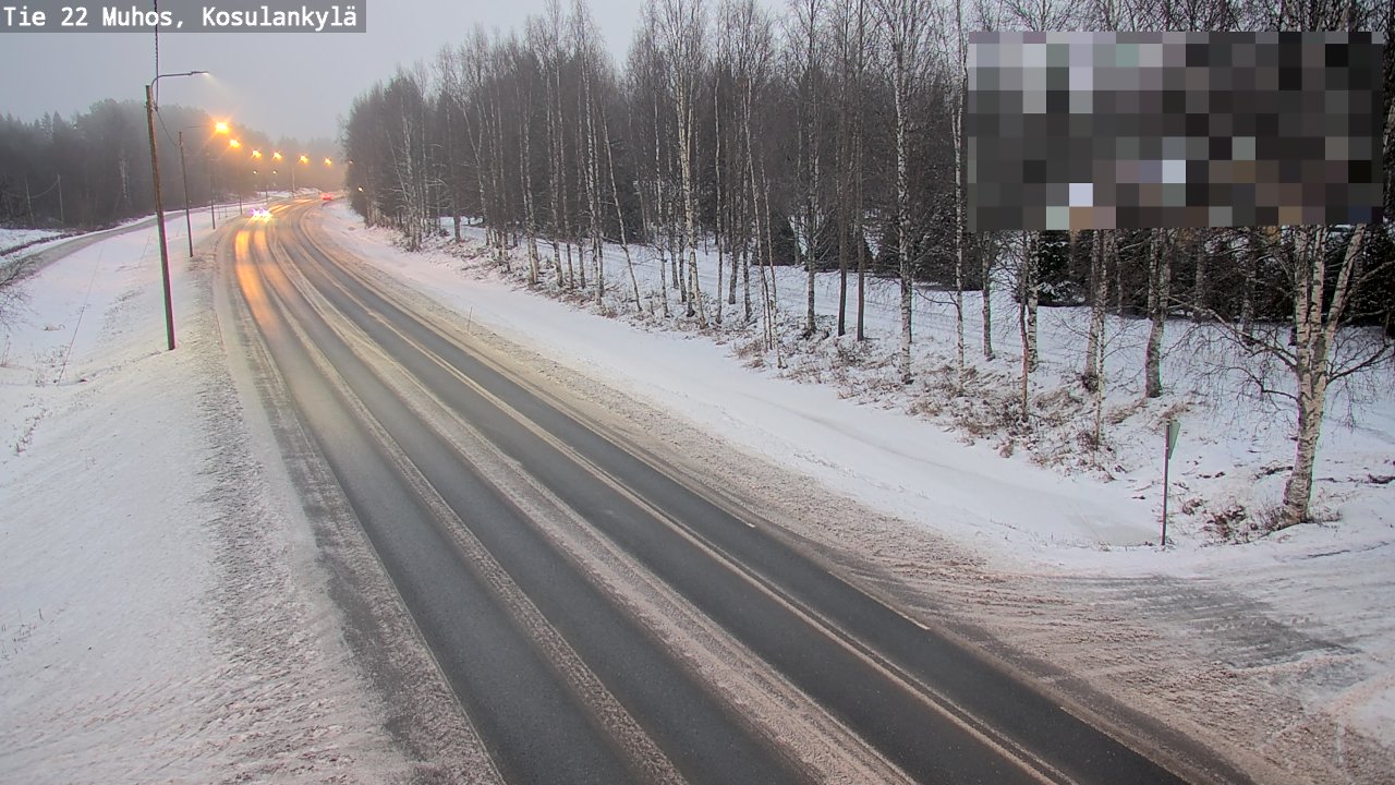 Weather Camera Image Väg 22 Muhos, Kosulankylä, Muhos, Pohjois-Pohjanmaa