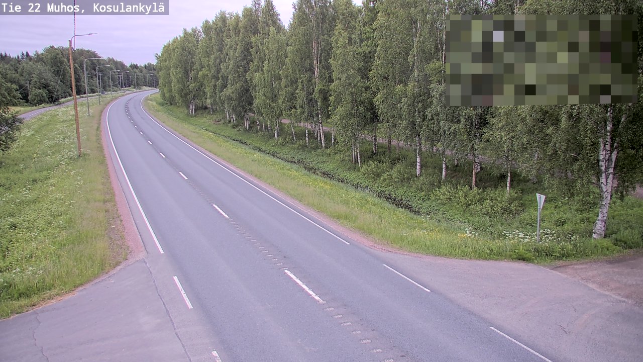 Weather Camera Image Road 22 Muhos, Kosulankylä, Muhos, Pohjois-Pohjanmaa