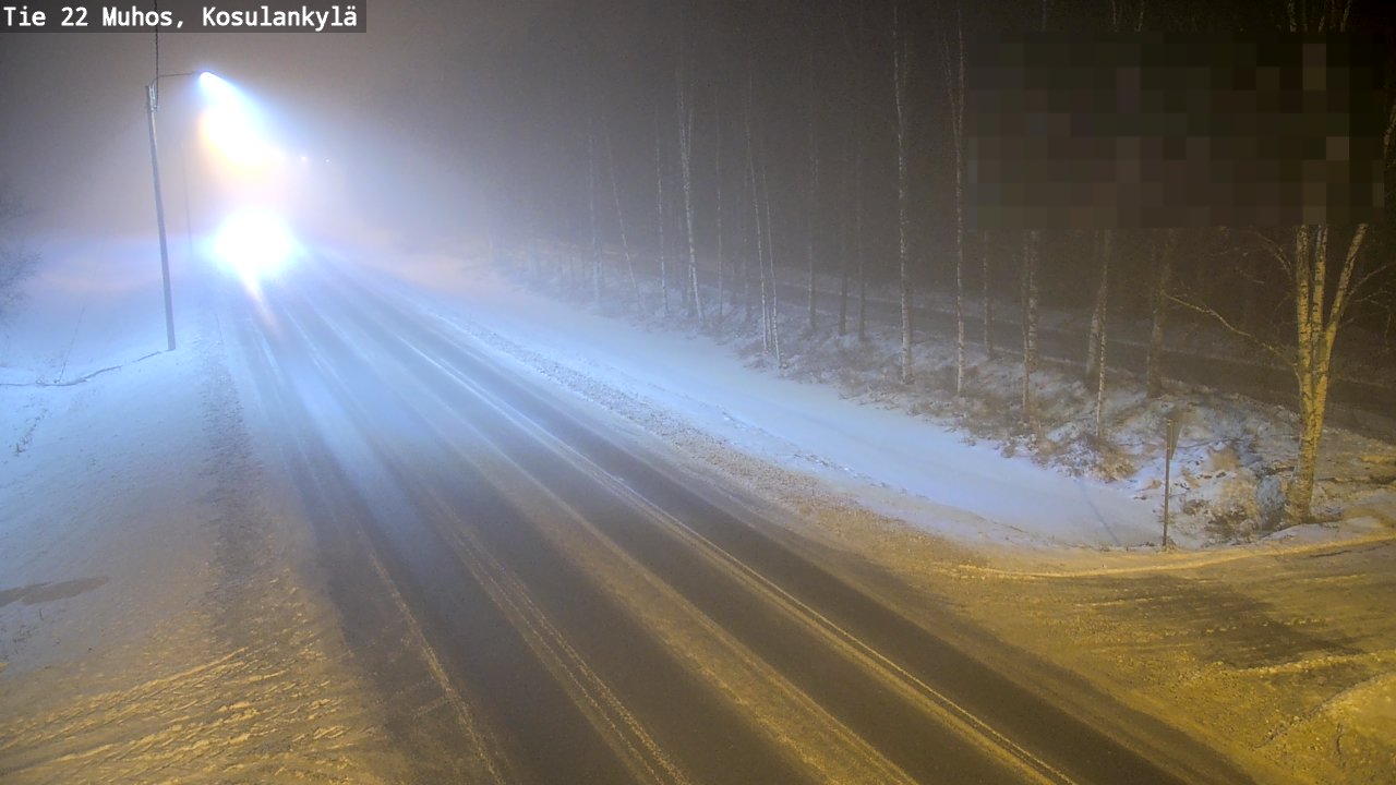Weather Camera Image Väg 22 Muhos, Kosulankylä, Muhos, Pohjois-Pohjanmaa