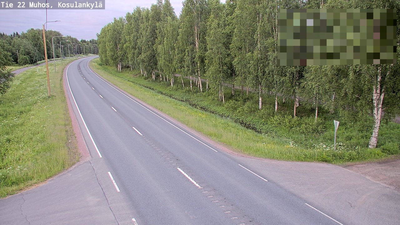 Weather Camera Image Road 22 Muhos, Kosulankylä, Muhos, Pohjois-Pohjanmaa
