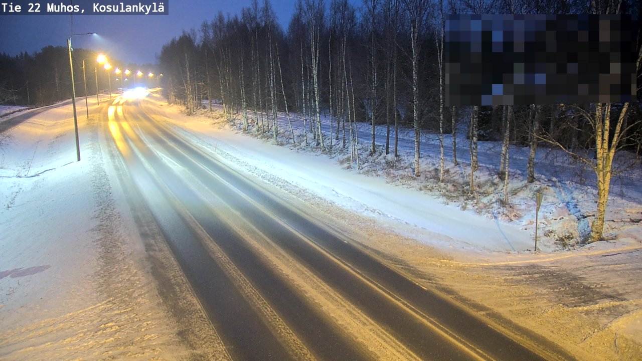 Weather Camera Image Väg 22 Muhos, Kosulankylä, Muhos, Pohjois-Pohjanmaa