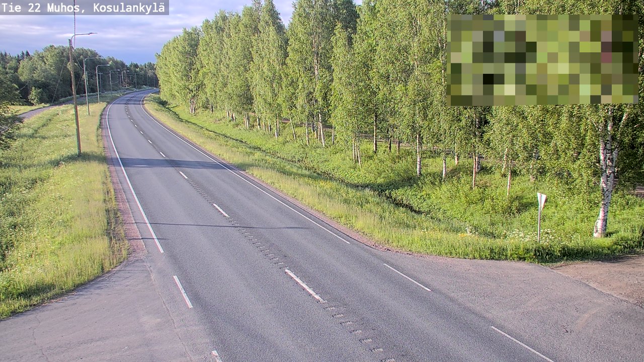 Weather Camera Image Road 22 Muhos, Kosulankylä, Muhos, Pohjois-Pohjanmaa