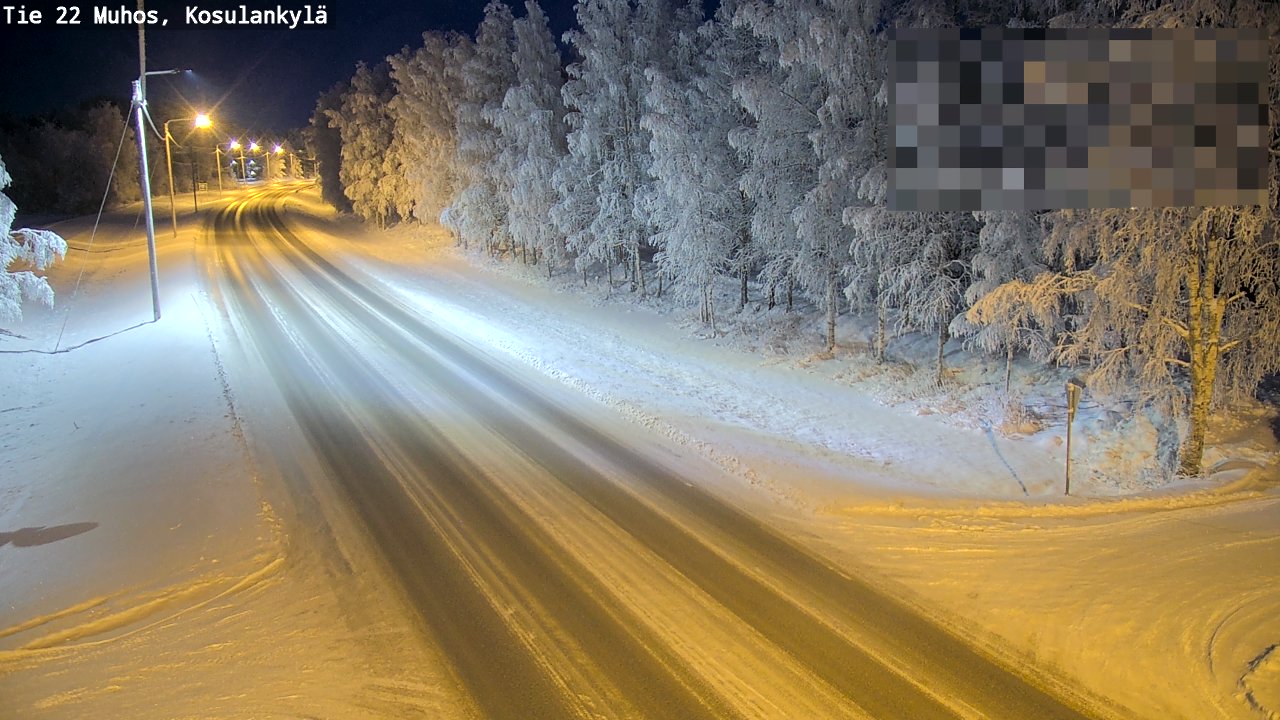 Weather Camera Image Road 22 Muhos, Kosulankylä, Muhos, Pohjois-Pohjanmaa