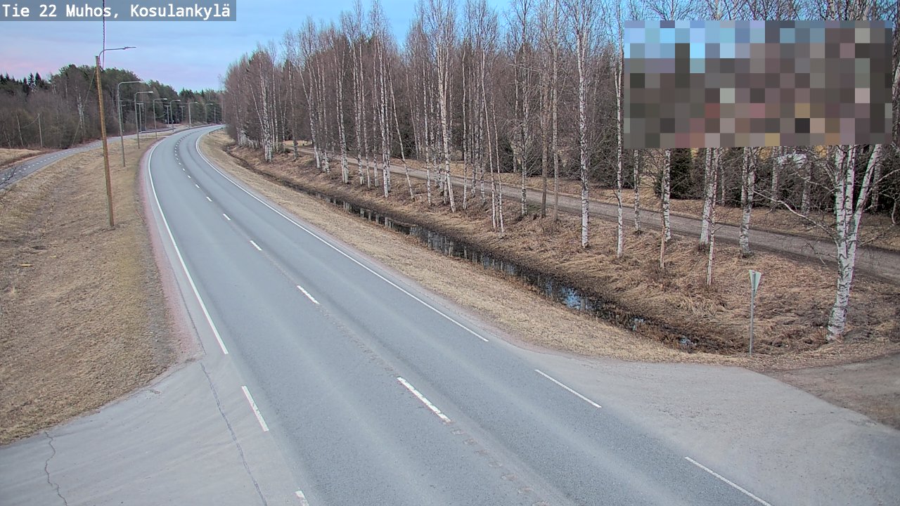 Weather Camera Image Road 22 Muhos, Kosulankylä, Muhos, Pohjois-Pohjanmaa