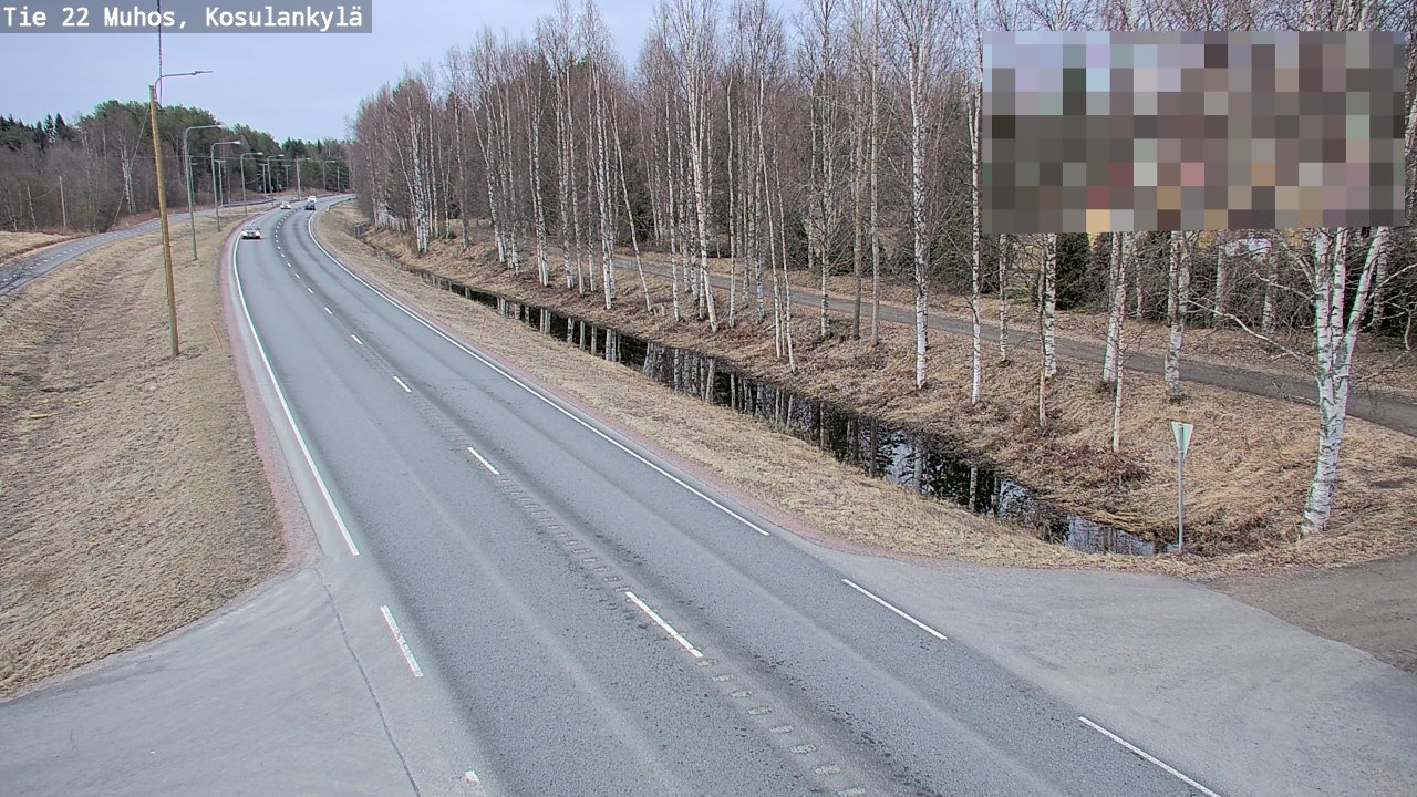 Weather Camera Image Väg 22 Muhos, Kosulankylä, Muhos, Pohjois-Pohjanmaa