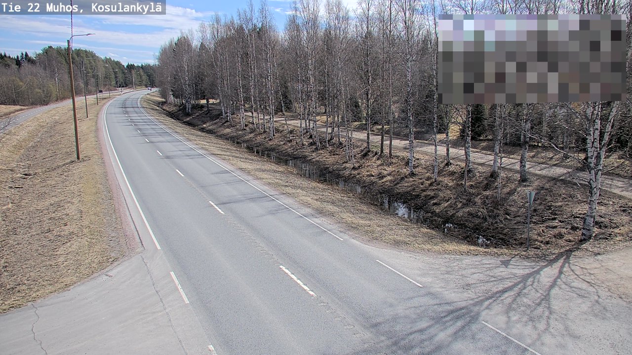 Weather Camera Image Road 22 Muhos, Kosulankylä, Muhos, Pohjois-Pohjanmaa