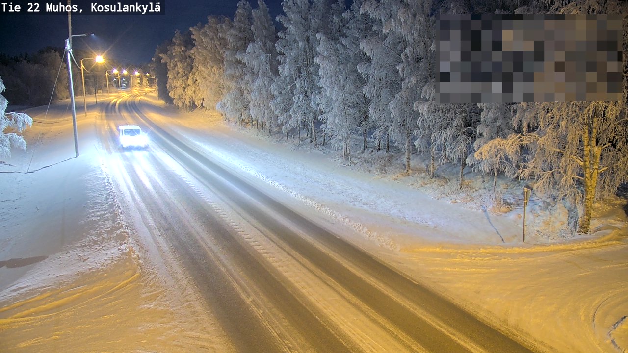 Weather Camera Image Road 22 Muhos, Kosulankylä, Muhos, Pohjois-Pohjanmaa