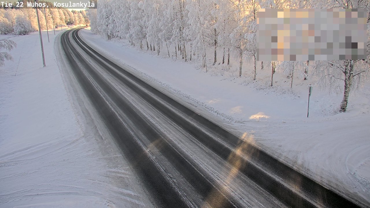 Weather Camera Image Road 22 Muhos, Kosulankylä, Muhos, Pohjois-Pohjanmaa