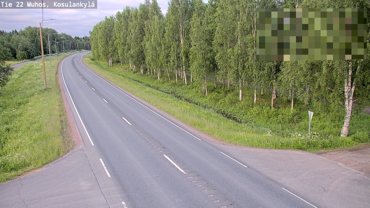 Weather Camera Image Road 22 Muhos, Kosulankylä, Muhos, Pohjois-Pohjanmaa