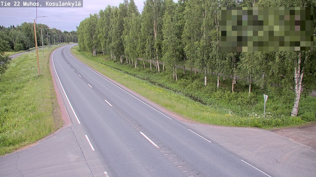 Weather Camera Image Road 22 Muhos, Kosulankylä, Muhos, Pohjois-Pohjanmaa
