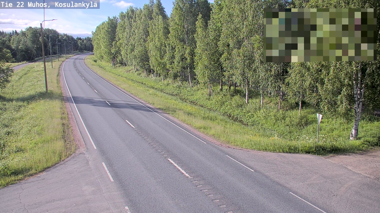 Weather Camera Image Road 22 Muhos, Kosulankylä, Muhos, Pohjois-Pohjanmaa