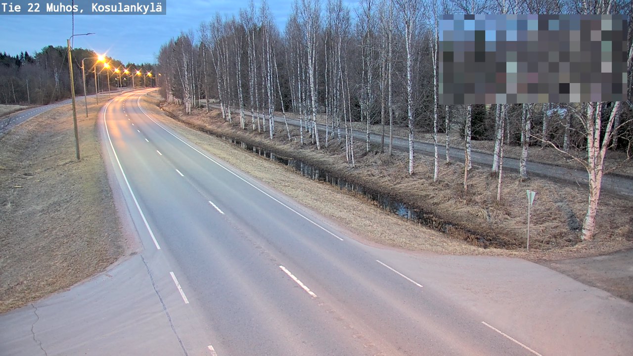 Weather Camera Image Road 22 Muhos, Kosulankylä, Muhos, Pohjois-Pohjanmaa