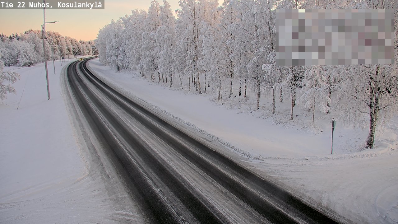Weather Camera Image Road 22 Muhos, Kosulankylä, Muhos, Pohjois-Pohjanmaa