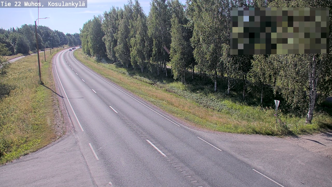 Weather Camera Image Road 22 Muhos, Kosulankylä, Muhos, Pohjois-Pohjanmaa