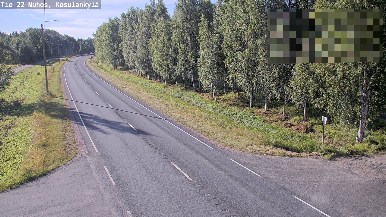 Weather Camera Image Road 22 Muhos, Kosulankylä, Muhos, Pohjois-Pohjanmaa