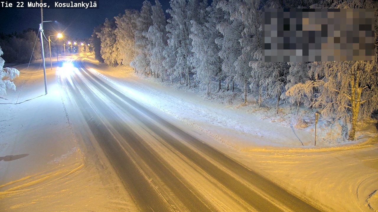 Weather Camera Image Road 22 Muhos, Kosulankylä, Muhos, Pohjois-Pohjanmaa