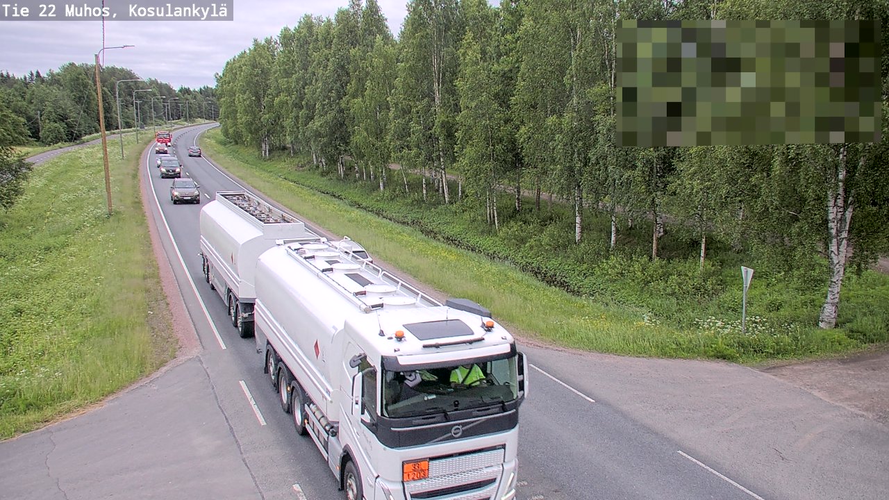 Weather Camera Image Road 22 Muhos, Kosulankylä, Muhos, Pohjois-Pohjanmaa