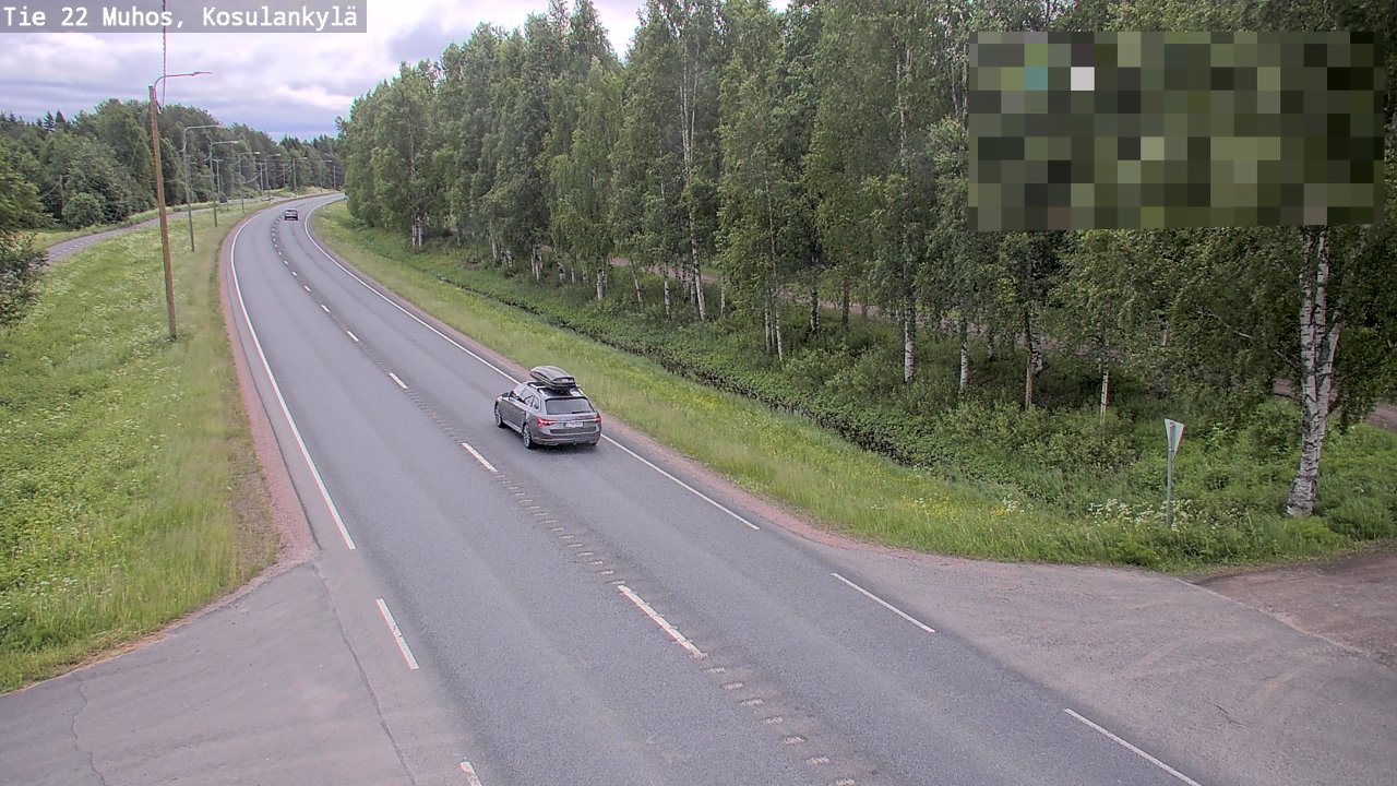 Weather Camera Image Road 22 Muhos, Kosulankylä, Muhos, Pohjois-Pohjanmaa