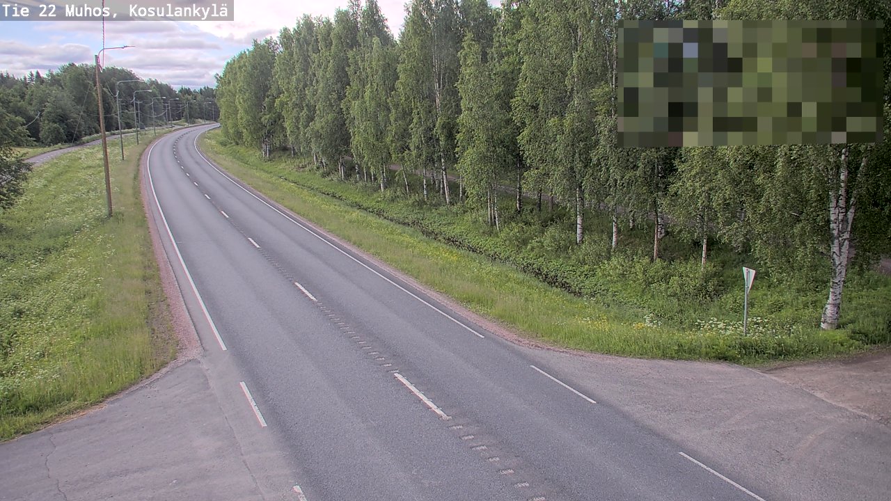 Weather Camera Image Road 22 Muhos, Kosulankylä, Muhos, Pohjois-Pohjanmaa