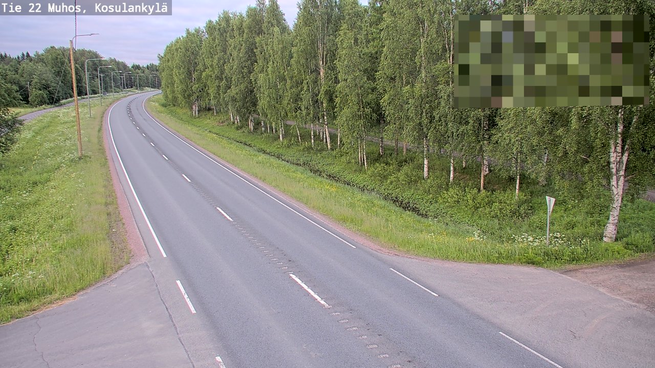 Weather Camera Image Road 22 Muhos, Kosulankylä, Muhos, Pohjois-Pohjanmaa