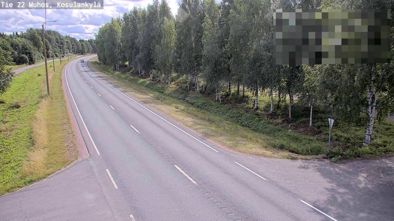 Weather Camera Image Väg 22 Muhos, Kosulankylä, Muhos, Pohjois-Pohjanmaa