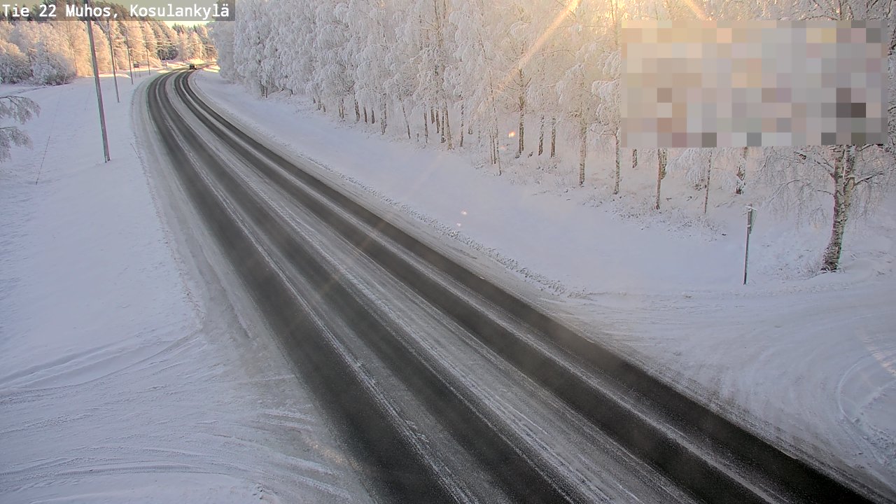 Weather Camera Image Road 22 Muhos, Kosulankylä, Muhos, Pohjois-Pohjanmaa