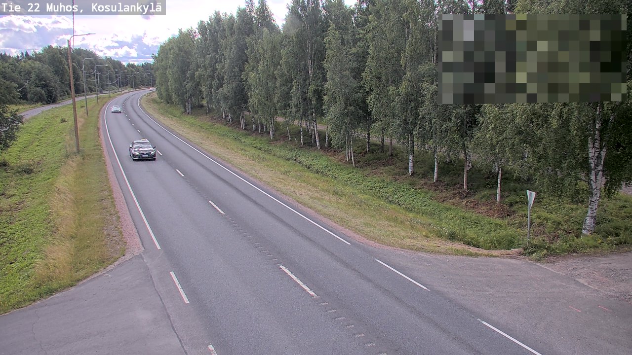 Weather Camera Image Road 22 Muhos, Kosulankylä, Muhos, Pohjois-Pohjanmaa