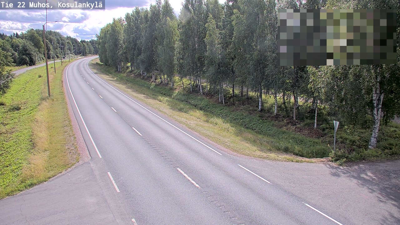 Weather Camera Image Väg 22 Muhos, Kosulankylä, Muhos, Pohjois-Pohjanmaa