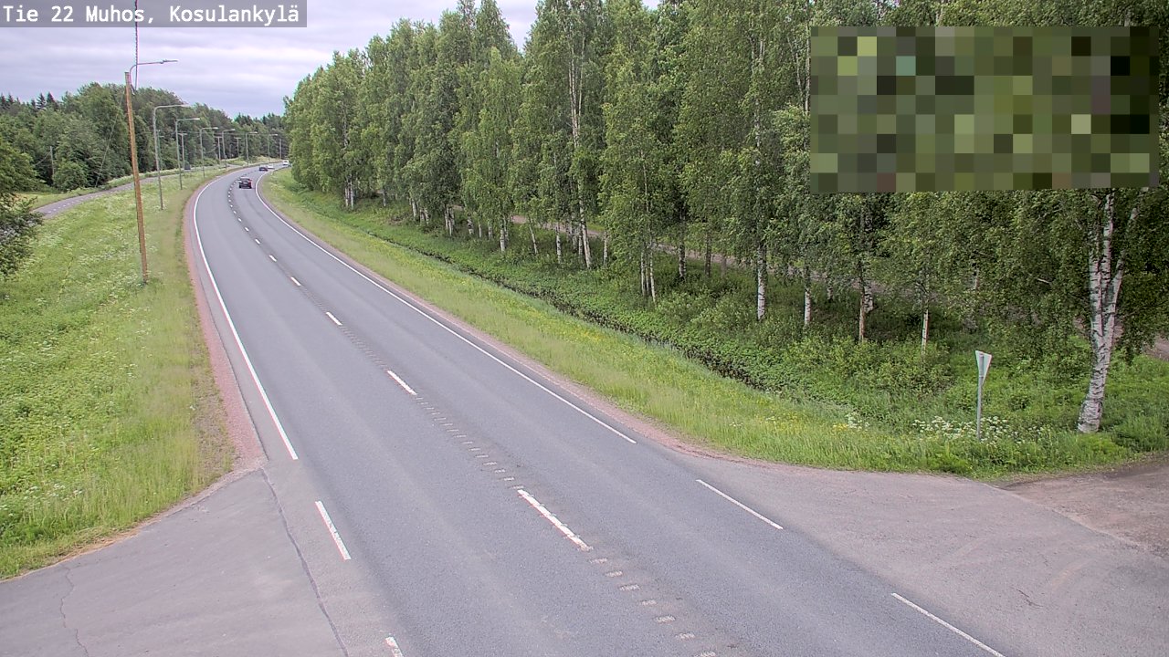 Weather Camera Image Road 22 Muhos, Kosulankylä, Muhos, Pohjois-Pohjanmaa
