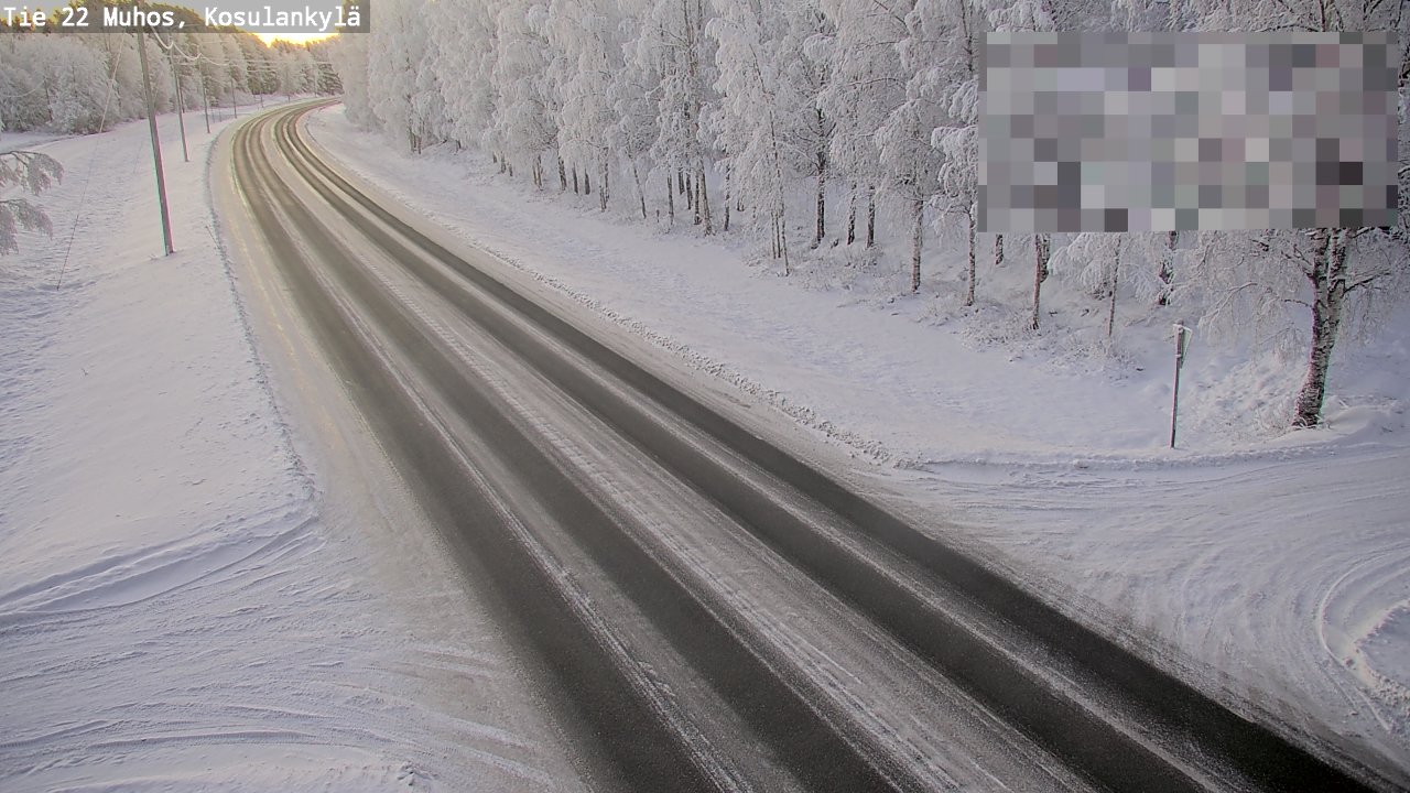 Weather Camera Image Road 22 Muhos, Kosulankylä, Muhos, Pohjois-Pohjanmaa