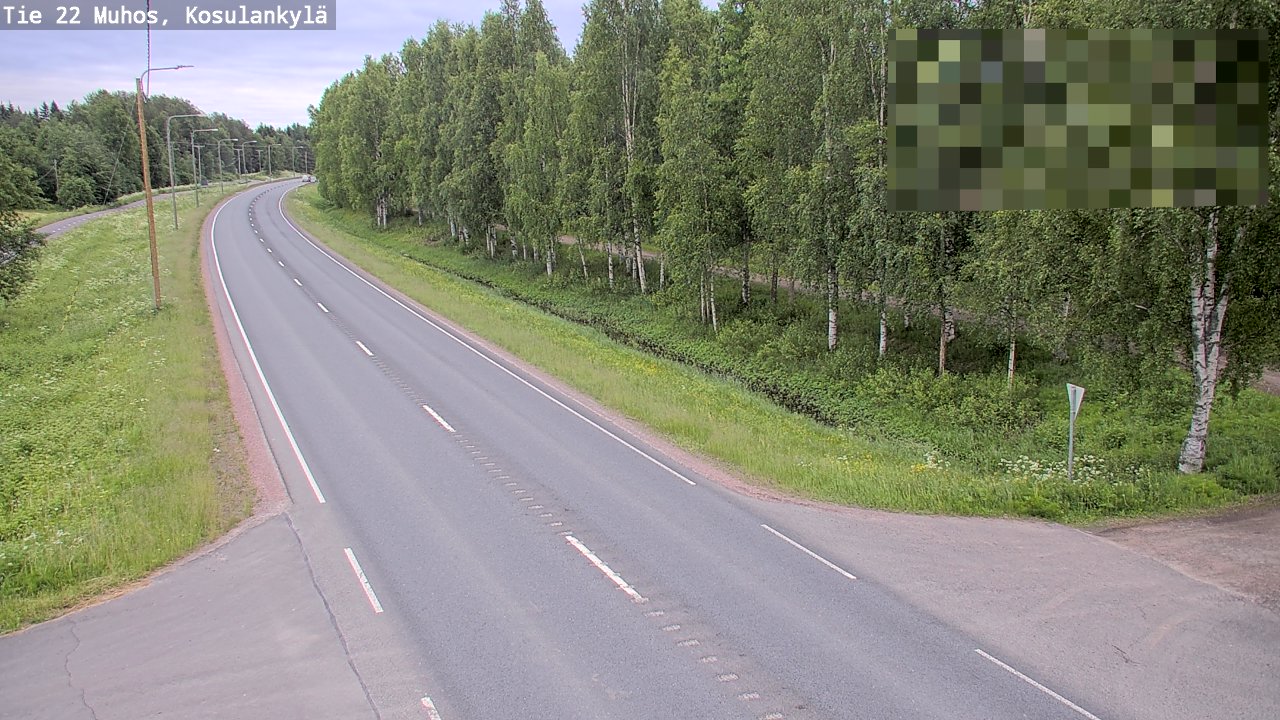 Weather Camera Image Road 22 Muhos, Kosulankylä, Muhos, Pohjois-Pohjanmaa