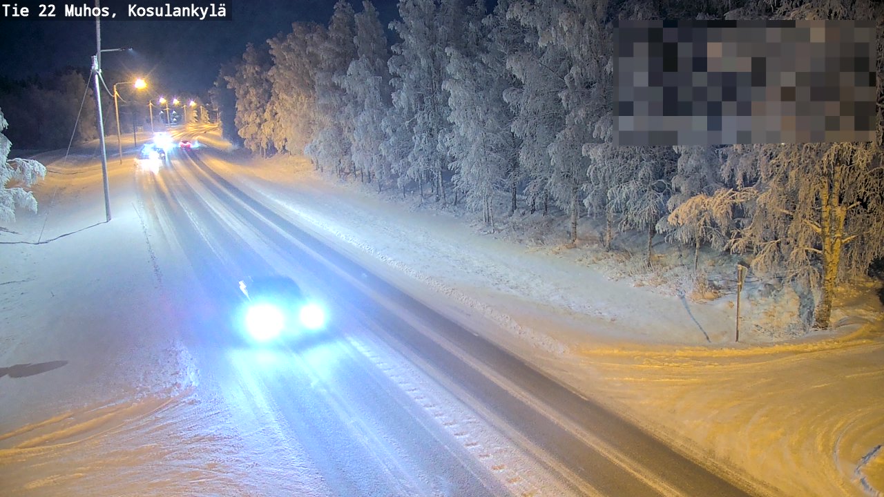 Weather Camera Image Road 22 Muhos, Kosulankylä, Muhos, Pohjois-Pohjanmaa