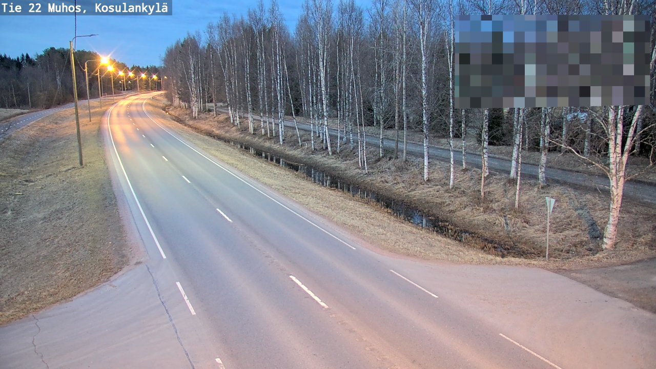 Weather Camera Image Road 22 Muhos, Kosulankylä, Muhos, Pohjois-Pohjanmaa