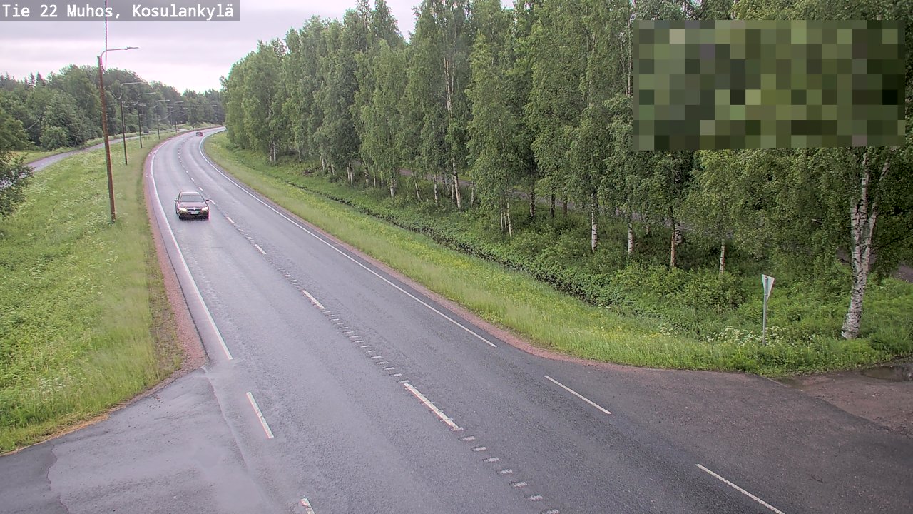 Weather Camera Image Road 22 Muhos, Kosulankylä, Muhos, Pohjois-Pohjanmaa