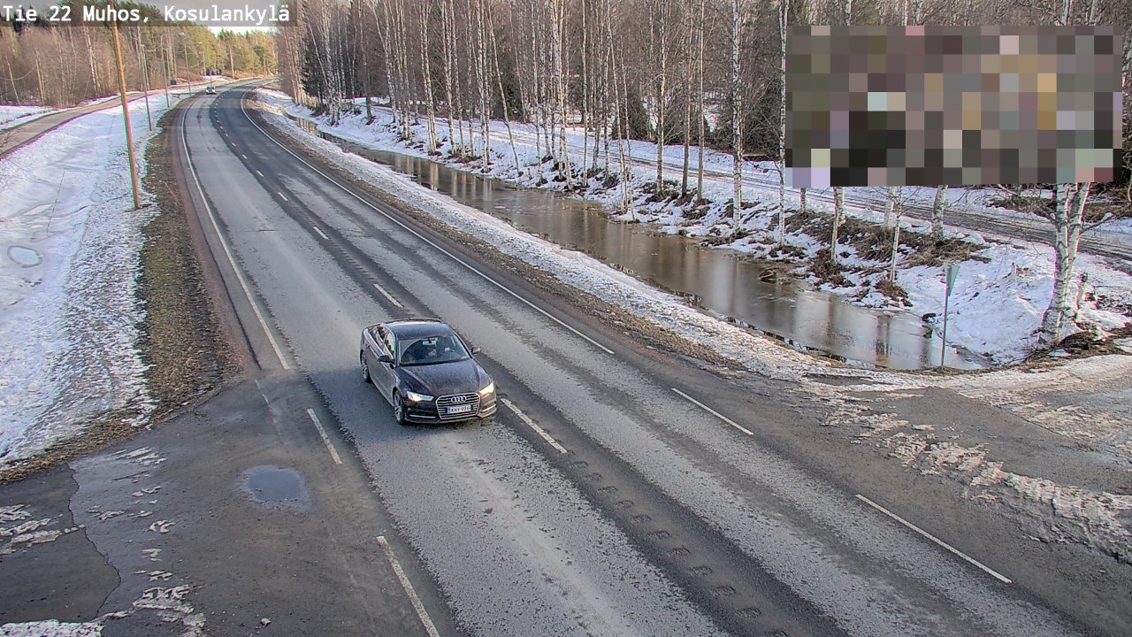 Weather Camera Image Väg 22 Muhos, Kosulankylä, Muhos, Pohjois-Pohjanmaa