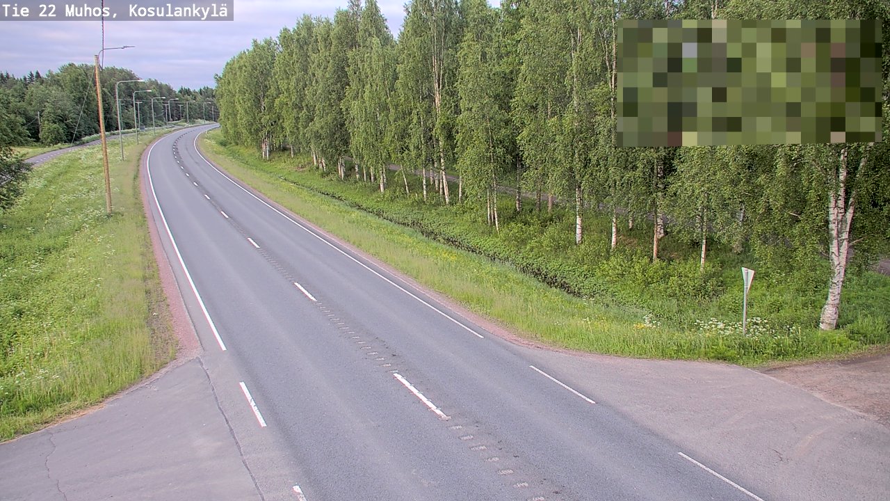 Weather Camera Image Road 22 Muhos, Kosulankylä, Muhos, Pohjois-Pohjanmaa